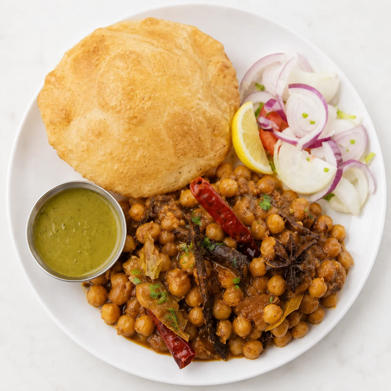 Cholay bhature and puri at Royal Sweets And Restaurant Edmonton